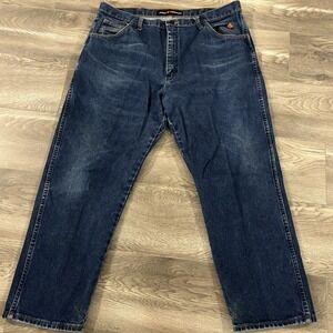 Wrangler FR Jeans Men's 40x29 Relaxed Fit Flame Resistant Blue Denim Workwear